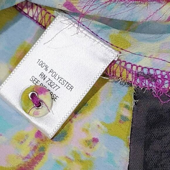 Simply Vera Vera Wang Sheer Multicolor Sleeveless Top Size Medium - Picture 5 of 6